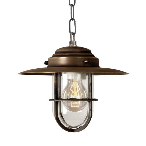 Verandalamp Labenne (1180) - Kettinglamp Brons - KS-verlichting - Buitenlamp aan ketting