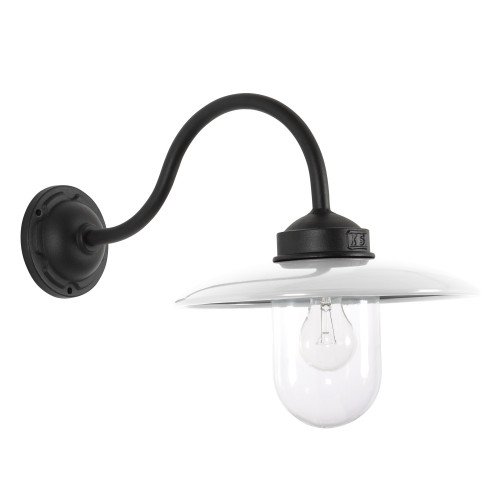 Stallamp Solingen wandlamp matzwart (6501) - Nostalux - Industrieel