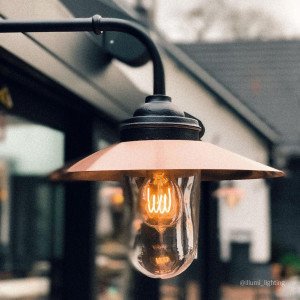 Stoere gietijzeren Stallamp Provence buitenlamp  Zwart & Koper Stoere gietijzeren Stallamp Provence buitenlamp  Zwart & Koper
