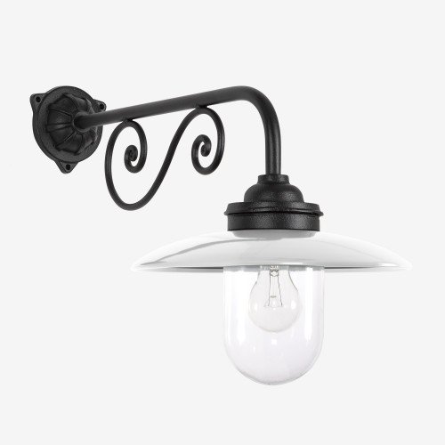 Stoere gietijzeren Stallamp Ardennes Krijtwit buitenlamp Krijtwit