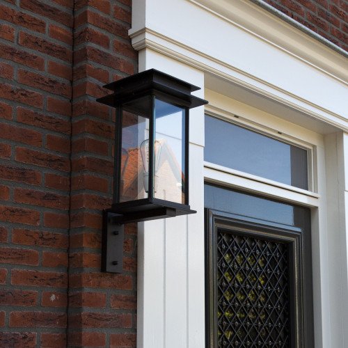Jaren 30 buitenlamp - Praag Klein (1348) - KS Verlichting - all time favorite - Nostalux zwarte buitenlamp