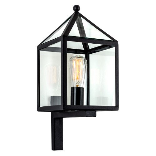 Buitenlamp huisjes model zwart RVS frame heldere beglazing stijlvolle gevelverlichting van KS Verlichting