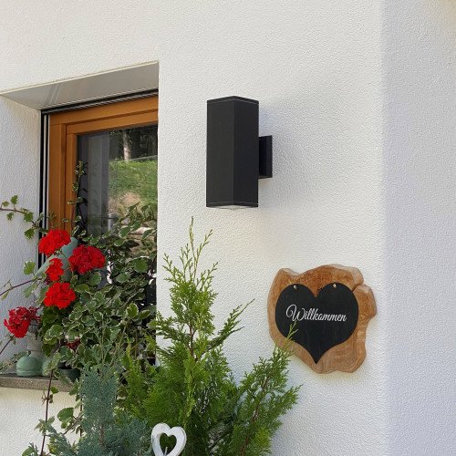 Buitenlamp Up & Down lighter Solid zwart