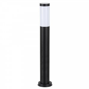 zwarte strakke tuinlamp met melkglas moderne uitstraling van ks verlichting