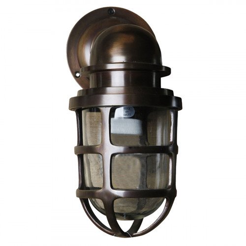 Nostaluce Industriële vintage stallamp Brooklyn messing - wandlamp - muurlamp - lampen | Nostalux.be