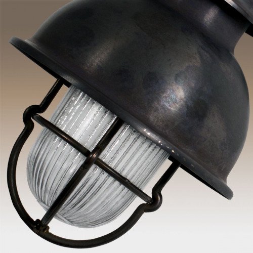Scheepslamp in antiek zwarte kleur