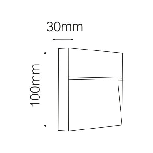 Wandspot LED downlighter Shadow square