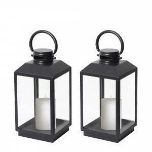 Industriële windlichten Newport S zwart