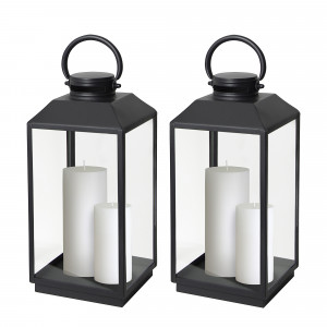 Industriële windlichten Newport M zwart