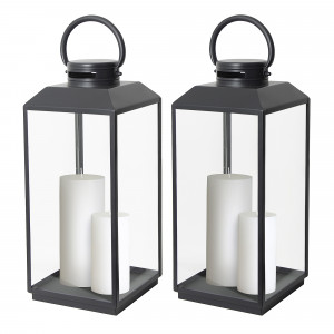 Industriële windlichten Newport L zwart
