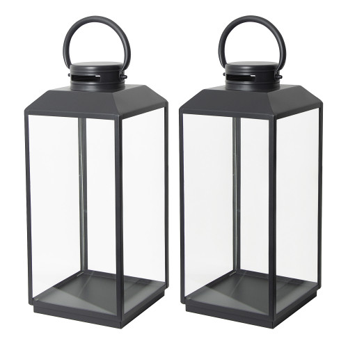 Industriële windlichten Newport L zwart