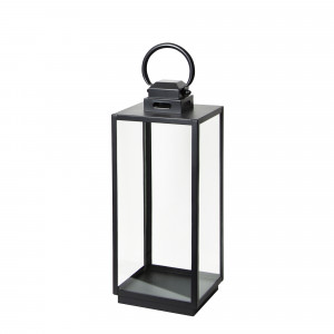 Stalen windlicht zwart Michigan S