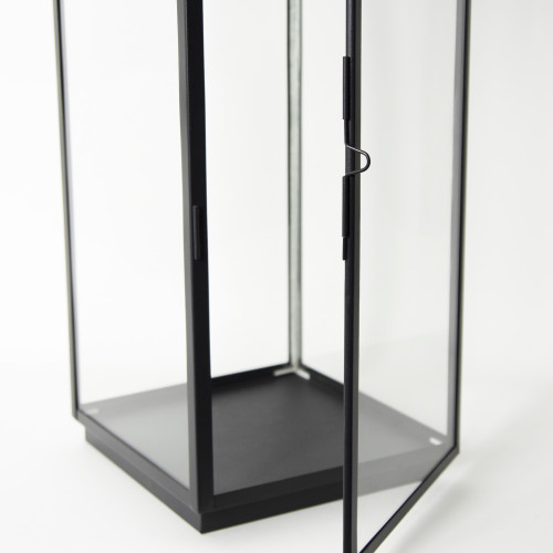 Stalen windlicht zwart Michigan S