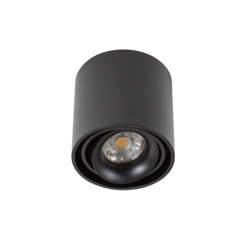 Binnenverlichting Oliver opbouwspot met ronde vormen, modern design en afwerking in zwarte kleur.
