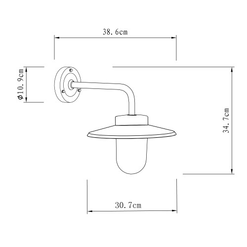 Zwarte stallamp bewegingssensor muurlamp landelijk design
