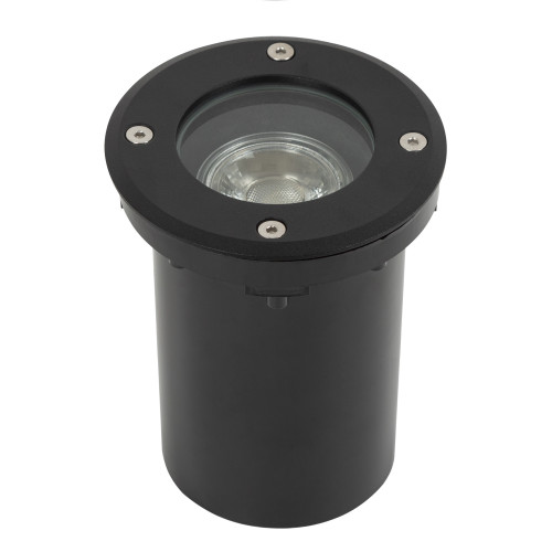 RVS Grondspot LED Ø11 Rond Zwart
