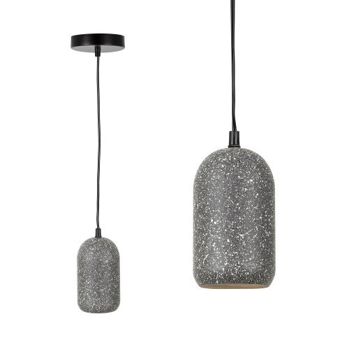 Marmer binnenverlichting Egg hanglamp zwart