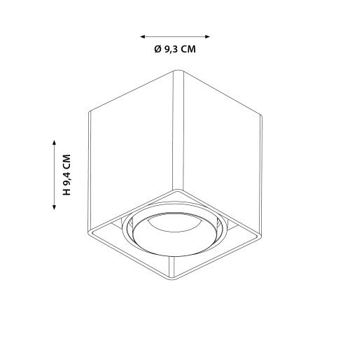 Binnenverlichting Bjorn opbouwspot brons modern