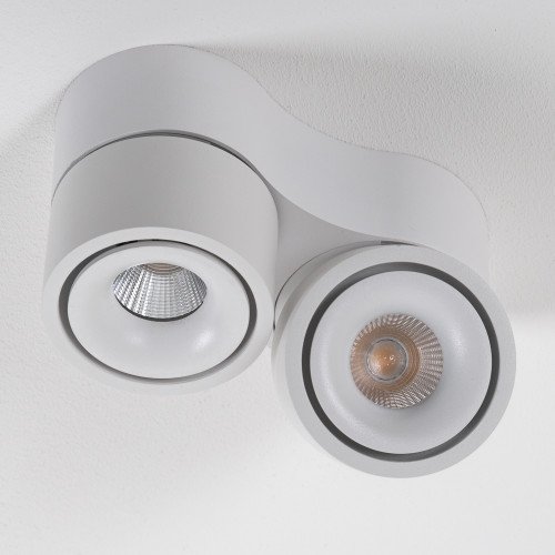 Richtbare opbouwspot Ole 2 wit led