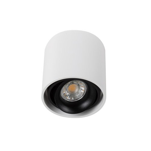 Binnenverlichting Oliver opbouwspot met ronde vormen, modern design en afwerking in zwarte kleur.