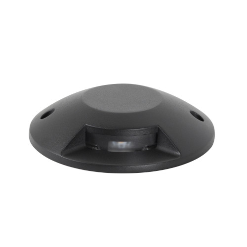 Grondspot opbouw inclusief led techniek, de Evo deckspot 1 lichts een zwarte vloer spot met strijklicht 400 lumen aan 1 zijde, lichtkleur 3000 Kelvin