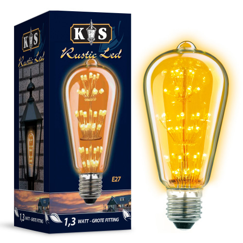 ledlamp lichtbron E27 - rustic led lamp 5882 - led buitenlamp 