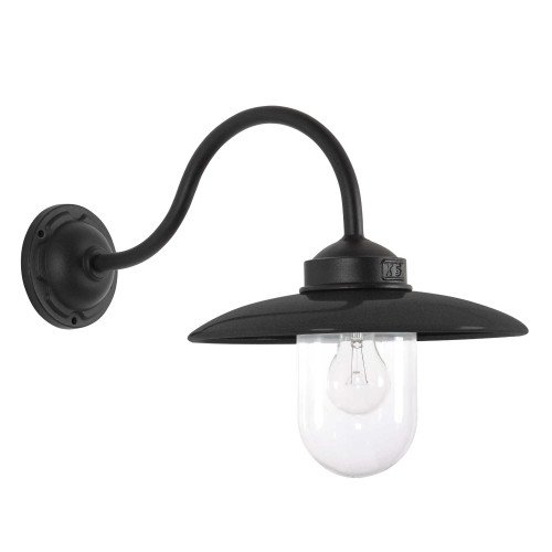 Stallamp Solingen wandlamp matzwart (6501) - Nostalux - Industrieel