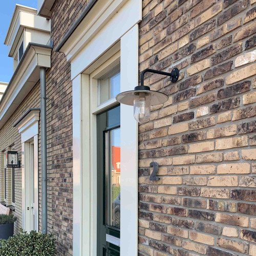 Zwarte stallamp bewegingssensor muurlamp landelijk design