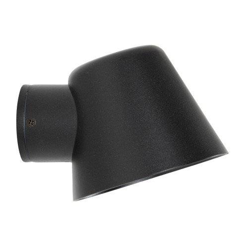 Mat zwarte stallamp GU10 dag/nacht sensor muurlamp