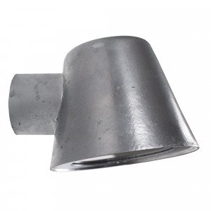 Zilverkleurige stallamp GU10 dag/nacht sensor muurlamp