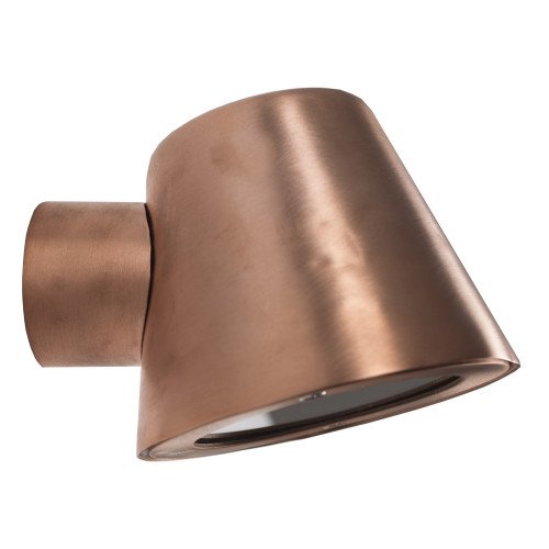 Koperen stallamp GU10 dag/nacht sensor muurlamp