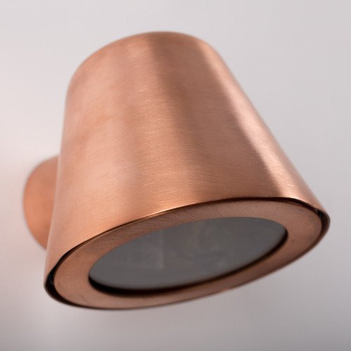 Koperen stallamp GU10 dag/nacht sensor muurlamp