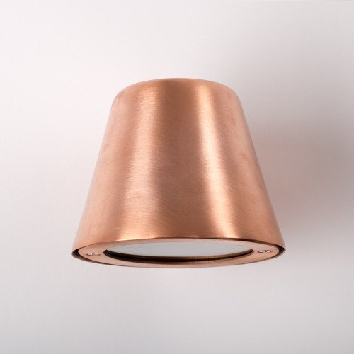 Koperen stallamp GU10 dag/nacht sensor muurlamp