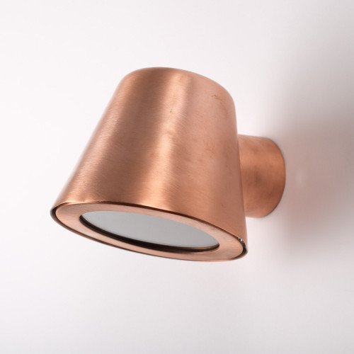 Koperen stallamp GU10 dag/nacht sensor muurlamp