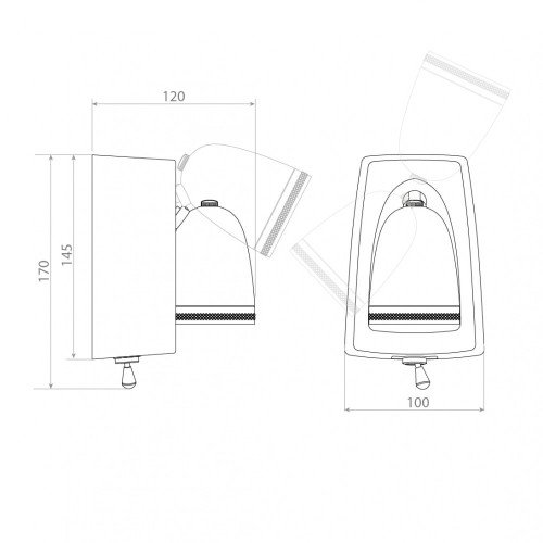 messing lamp in de kleur antiek zwart met een GU10 fitting